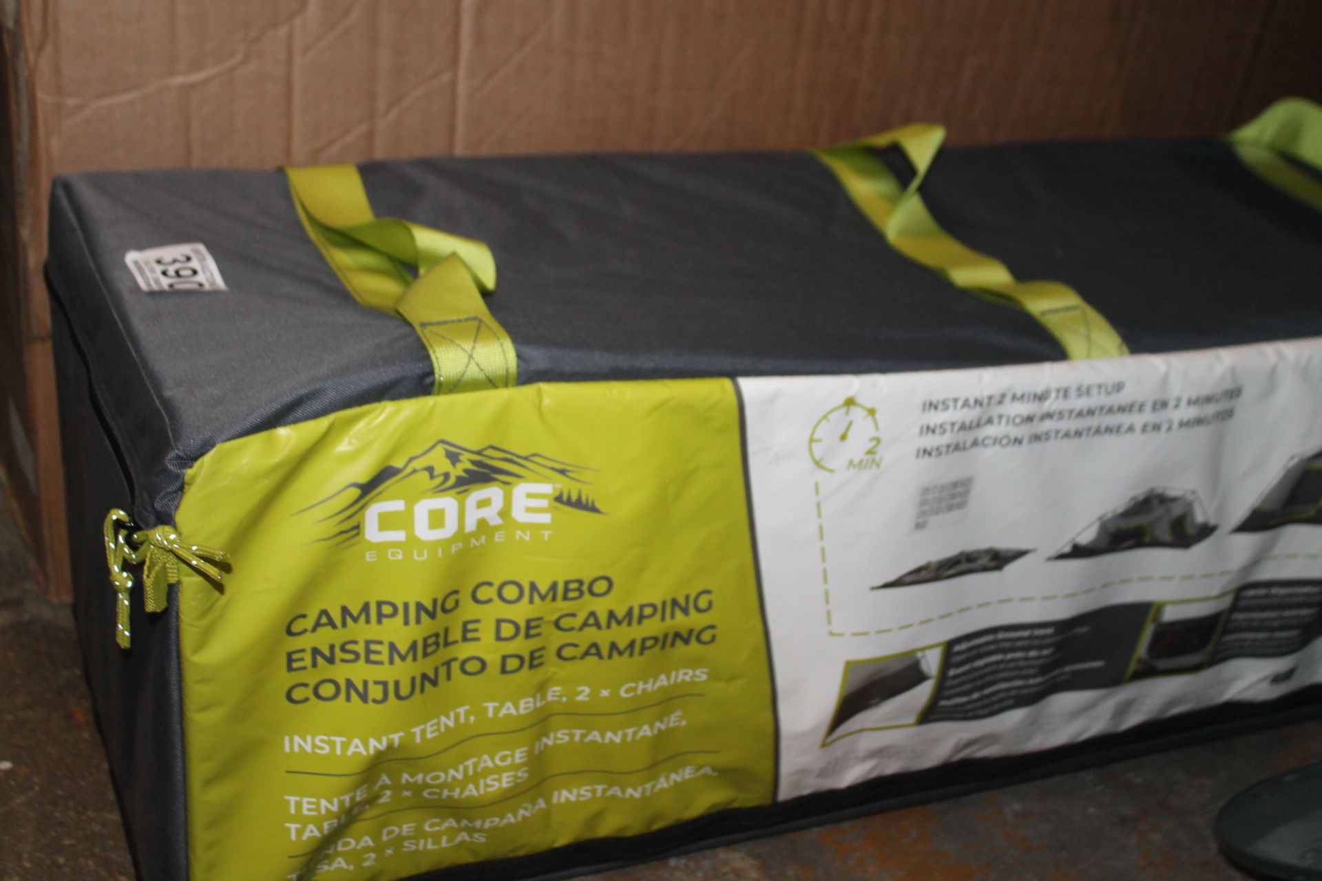 1 BAGGED CORE LED LIGHTED INSTANT CABIN TENT, 10 PERSON RRP Â£349