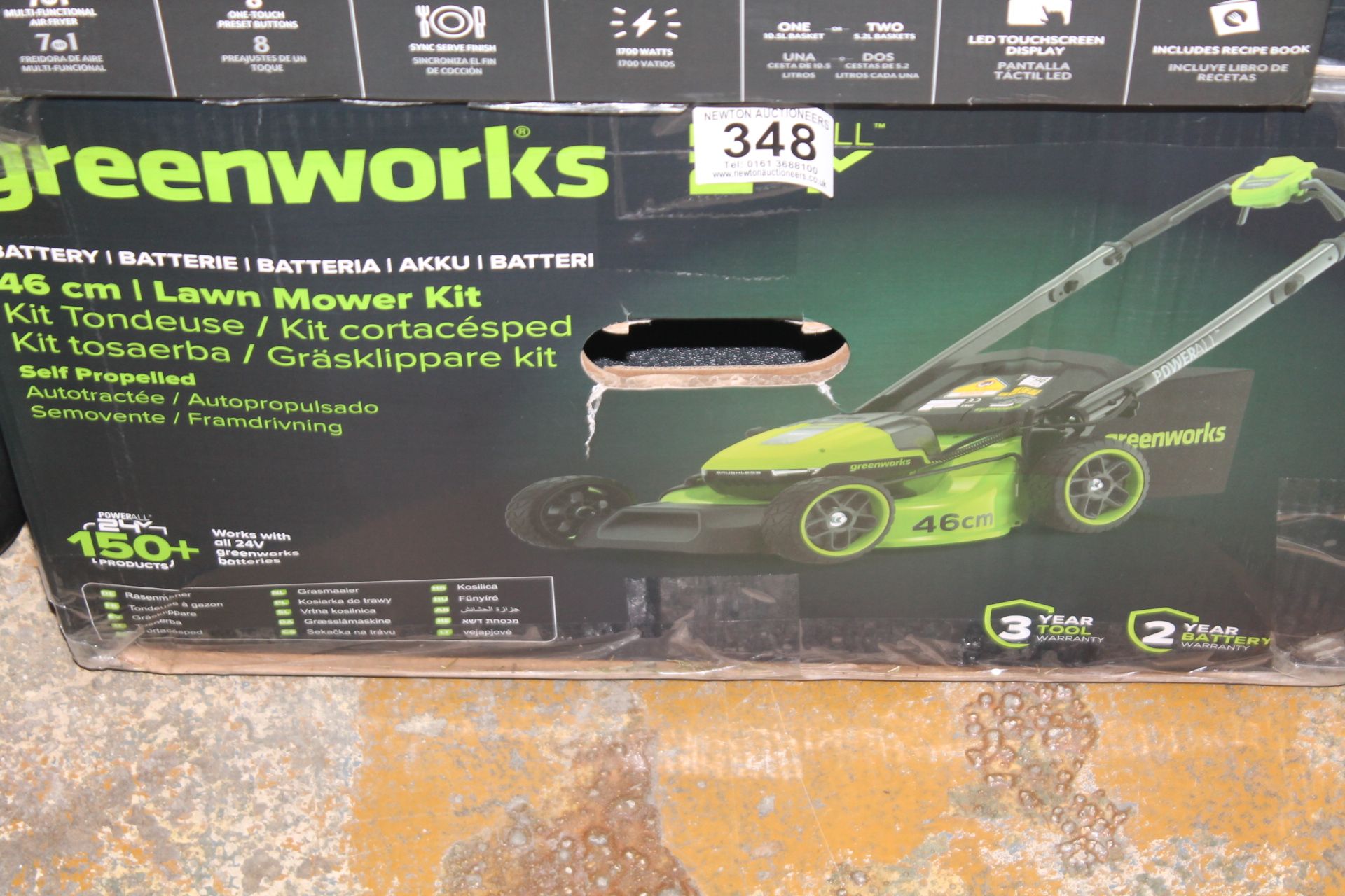 1 BOXED GREENWORKS 48V 41CM CORDLESS LAWN MOWER RRP Â£229.99