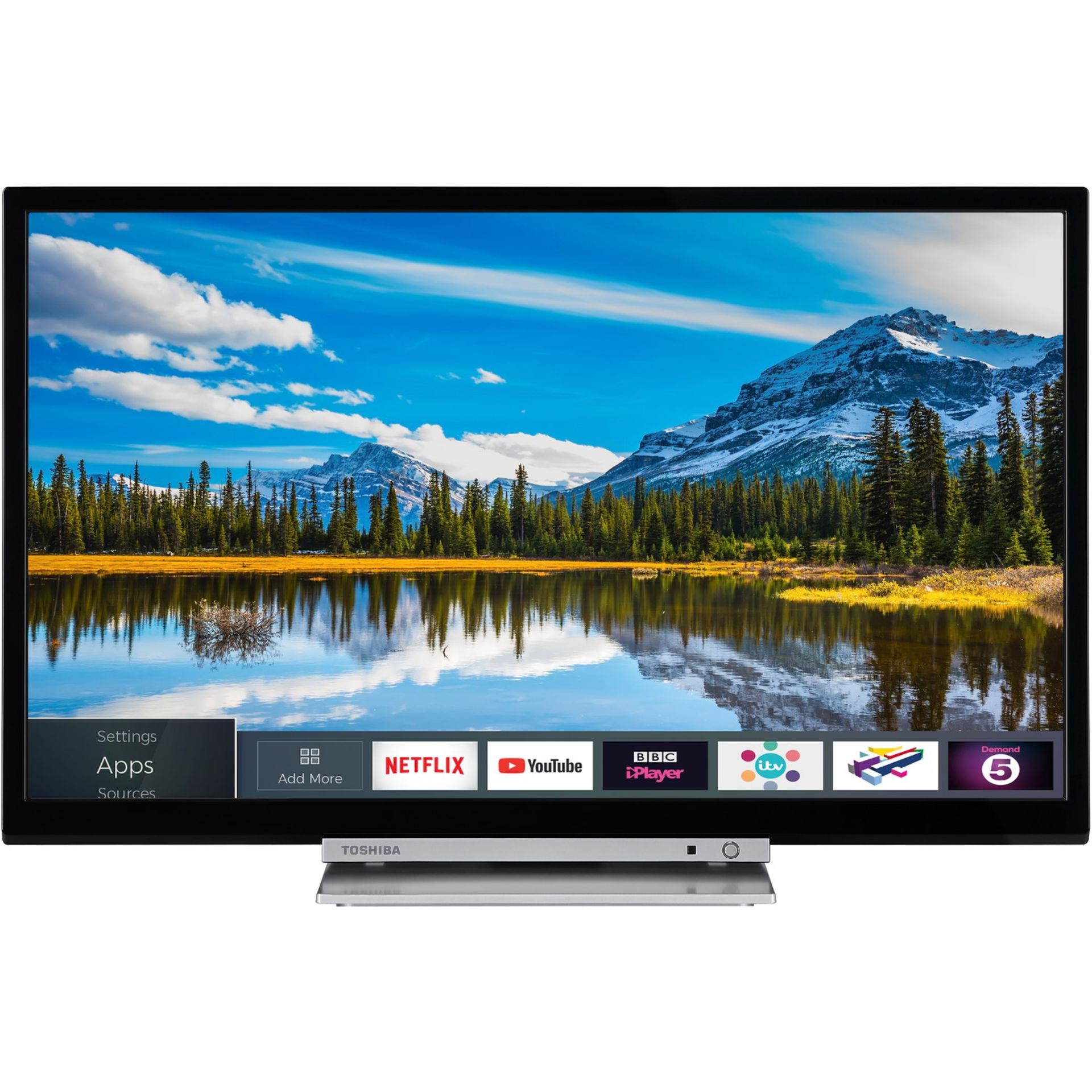 1 TOSHIBA 24D3863 24-INCH HD READY SMART TV WITH REMOTE RRP Â£99 (WORKING BUT NOT RESPONDING TO