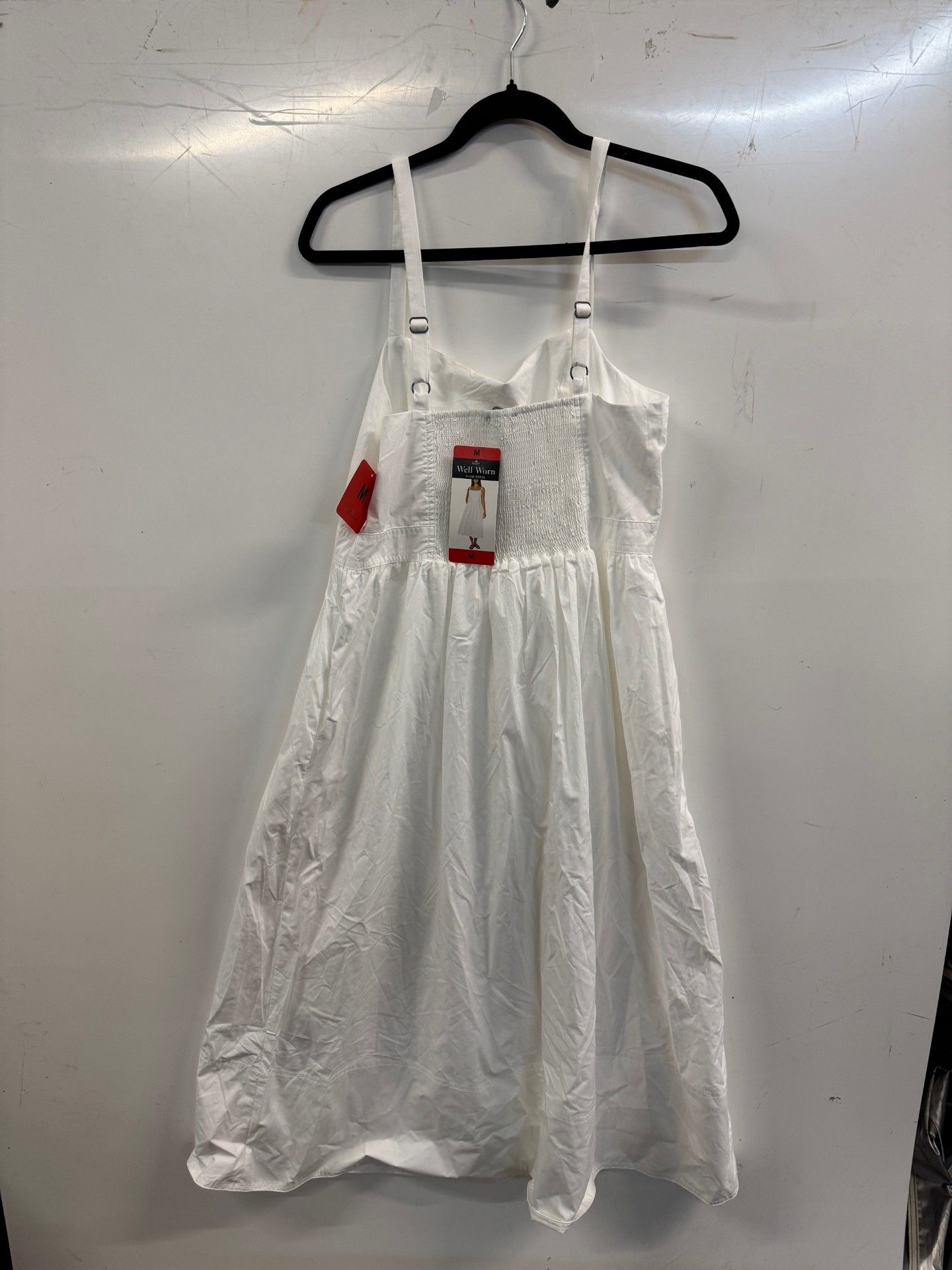 1 LADIES WELL WORN WHITE DRESS SIZE M RRP Â£49