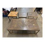 1 BENTLEY DESIGNS GREENWICH OAK COFFEE TABLE AND SOFA SIDE TABLES RRP Â£399 (DAMAGED)