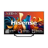1 BOXED HISENSE 43A7NQTUK 43 INCH QLED SMART FREELY TV WITH REMOTE RRP Â£399 (WORKING, NO STAND)