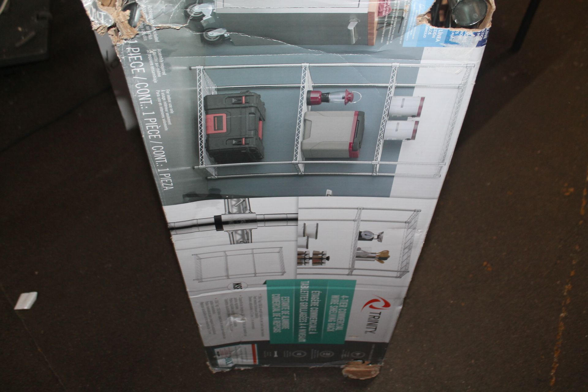 1 BOXED TRINITY ECOSTORAGEâ„¢ 4-TIER CHROME STORAGE UNIT RRP Â£59