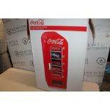 1 BOXED COCA COLA 5L MINI FRIDGE 10 CAN PORTABLE VENDING MACHINE IN RED RRP Â£139.99