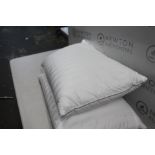 1 SET OF 2 HOTEL GRAND DOUBLE TOP GOOSE FEATHER & GOOSE DOWN PILLOWS RRP Â£29.99