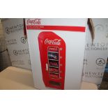 1 BOXED COCA COLA 5L MINI FRIDGE 10 CAN PORTABLE VENDING MACHINE IN RED RRP Â£139.99
