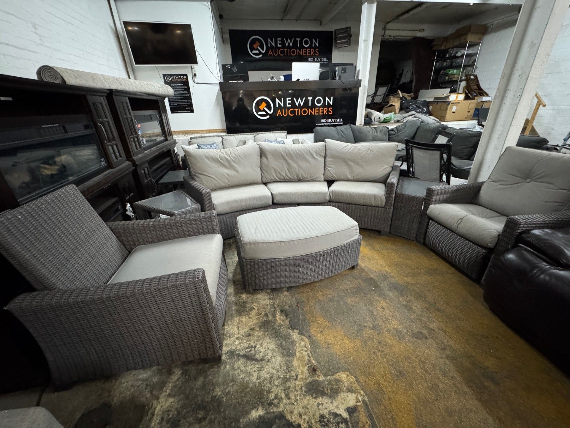 1 PACIFIC CASUAL STEVENS POINT 6 PIECE WOVEN DEEP SEATING PATIO SET RRP Â£2999.99 (MISSING