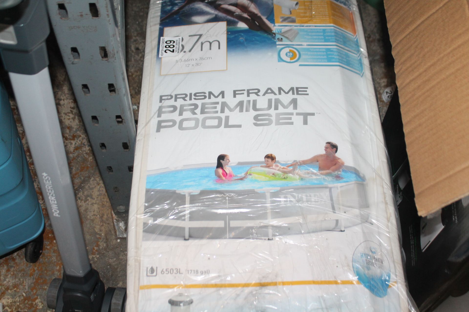 1 BOXED INTEX 12FT (3.7M) ROUND PRISM FRAME POOL RRP Â£149.99