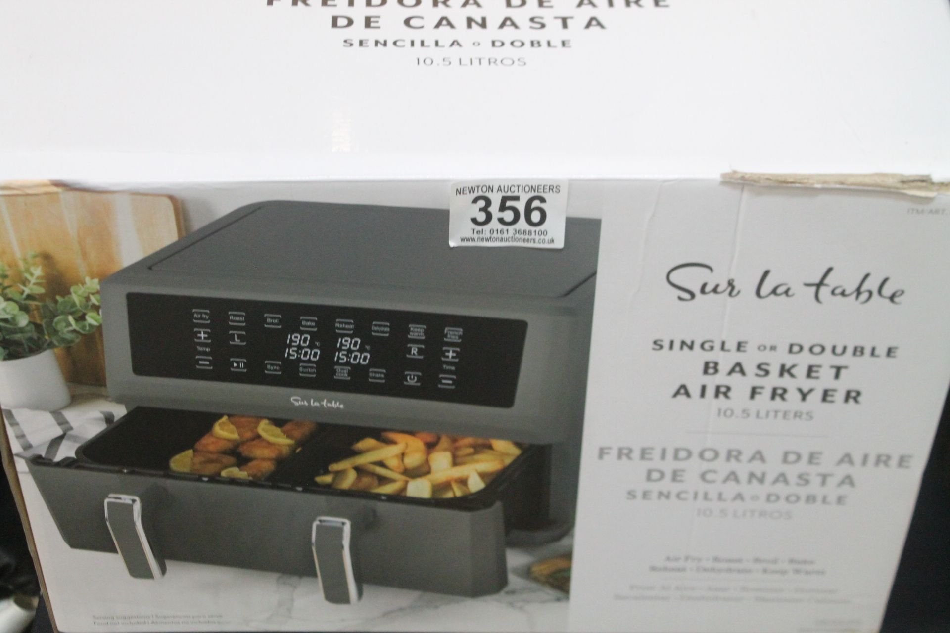 1 BOXED SUR LA TABLE DIGITAL AIR FRYER DUAL BASKET 10.4L RRP Â£109.99