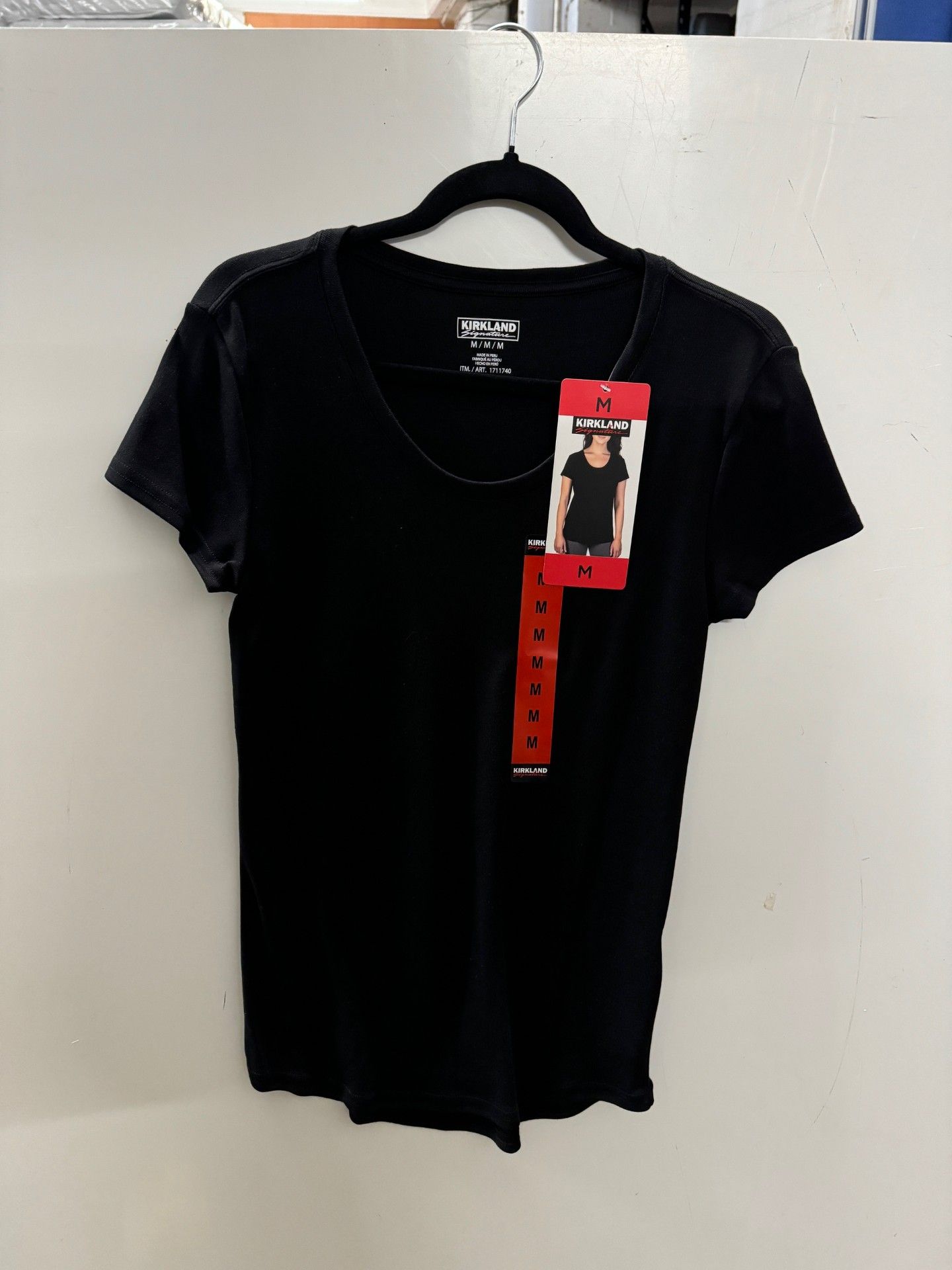 1 BRAND NEW LADIES KIRKLAND SIGNATURE PIMA COTTON TEE IN BLACK SIZE M RRP Â£12.99