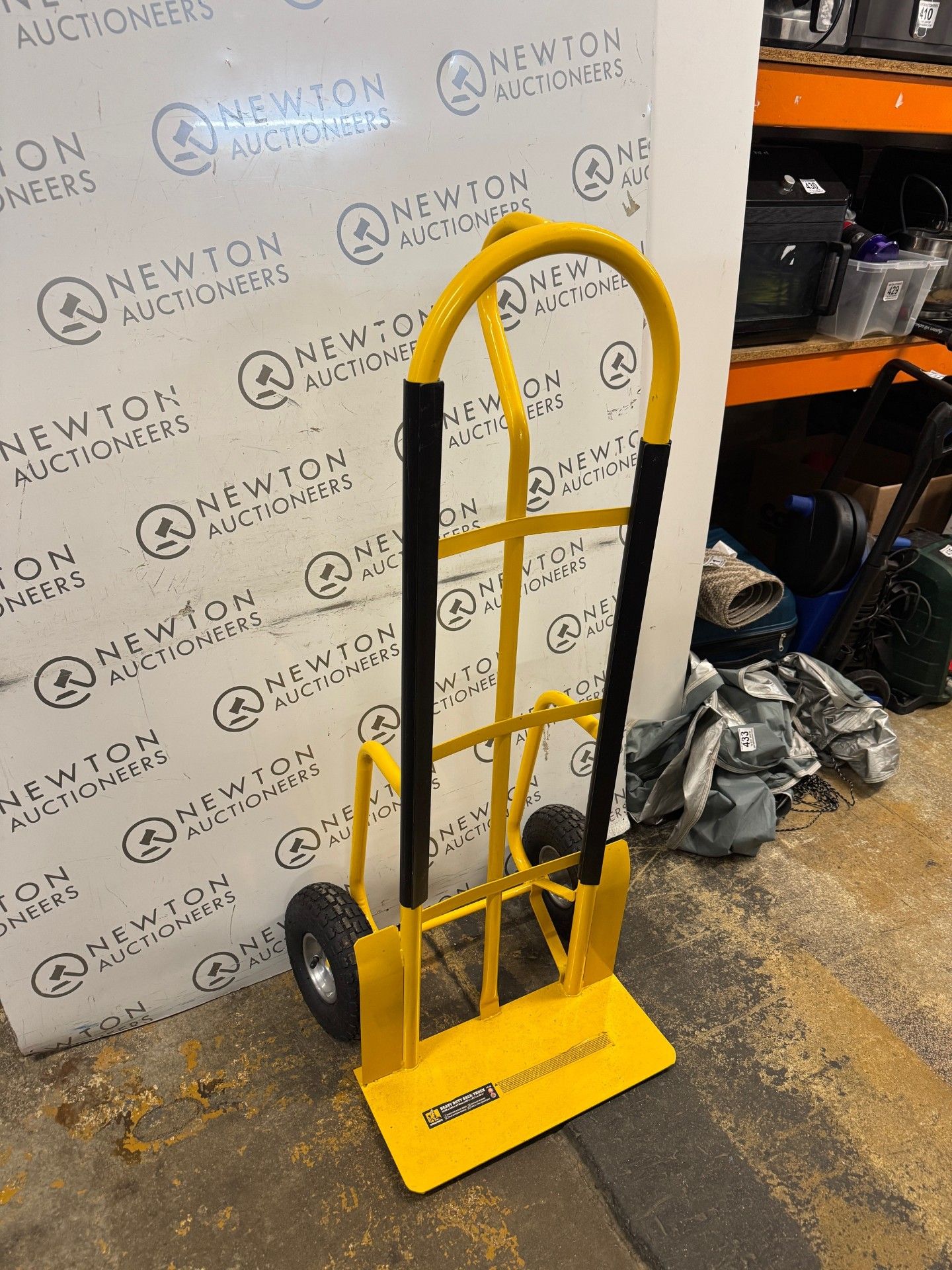 1 YELLOW HAND TRUCK RRP Â£99 (BENT WHEEL)