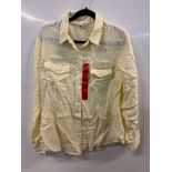 1 LADIES JACHS GIRLFRIEND SLEEVE SHIRT IN YELLOW SIZE M RRP Â£24.99