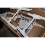 1 BOXED MARLOW GREY FAUX LEATHER TAPERED BACK BAR STOOL 2 IN THE BOX RRP Â£169.99