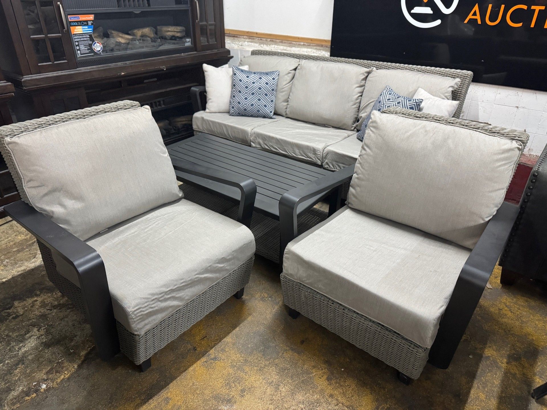 1 OVE DECORS AUGUSTA 4 PIECE DEEP SEATING PATIO SET RRP Â£1999