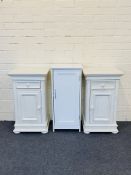 Three items to include a pair of contemporary bedside cabinets