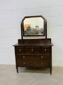 A 1930's oak dressing table