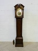 An attractive good quality antique oak longcase clock