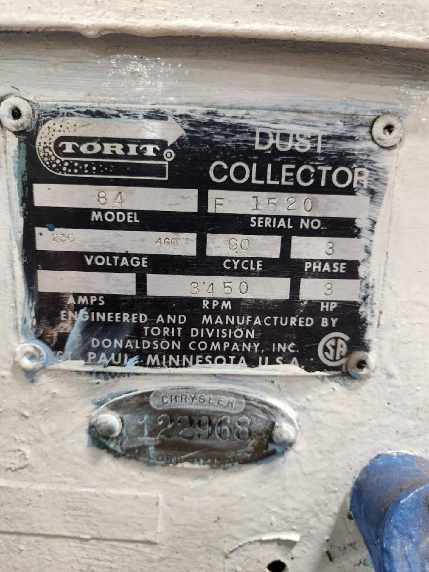 DONALDSON TORIT MODEL 84 DUST AND SMOKE COLLECTOR USED - Image 2 of 5