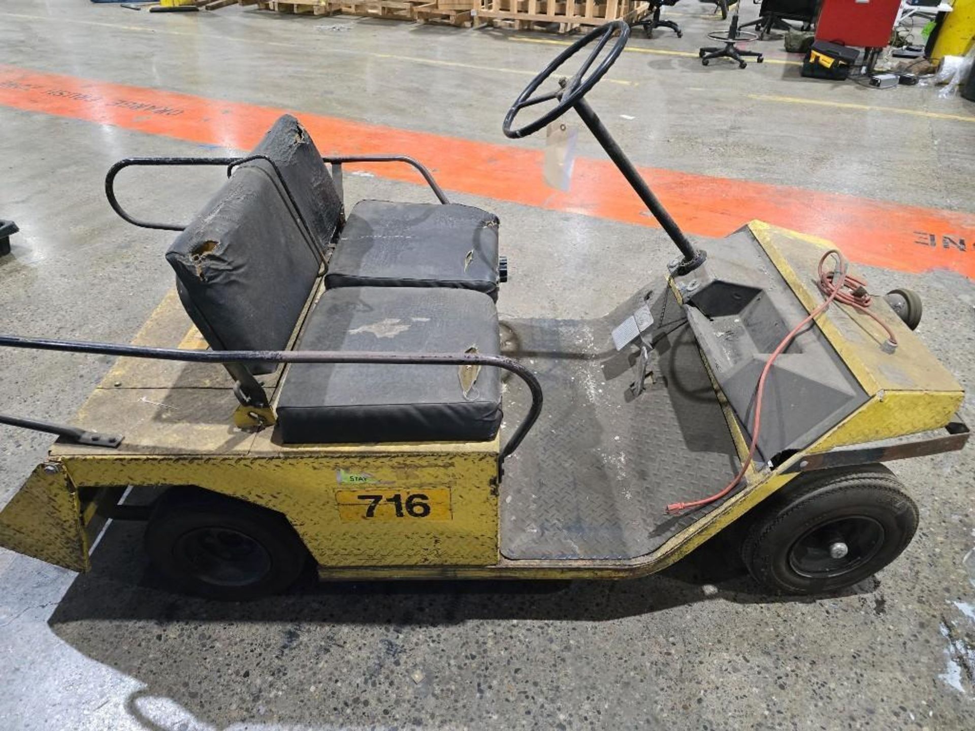 TAYLOR DUNN CARRYALL UTILITY CART FOR PARTS OR REPAIR NEEDS BATTERIES - Image 2 of 8