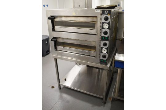 1 x Cuppone Tiziano Twin Electric Pizza Oven - Includes a Stainless Steel Floor Stand - Dimensions: - Image 8 of 14