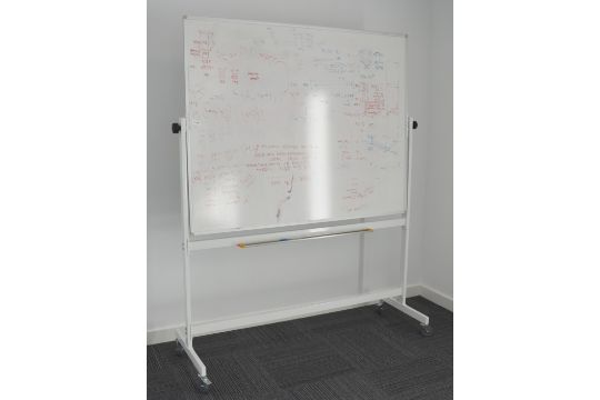 1 x Large Freestanding Whiteboard on Castors - Image 1 of 3