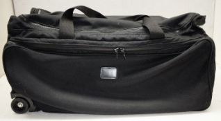 1 x ANDIAMO Wheeled Soft-sided Wheeled Holdall Duffel Bag in Black - Ref: DRS115 - CL1003 -