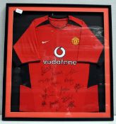 1 x Manchester United 2002/2003 Football Shirt - Signed with Autographs from 15 Members of the Squad