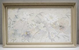 1 x Original Oil On Board Floral Painting by PETCHARIN, Late 20th Century, Framed