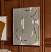 1 x PAPER COLLECTIVE 'Different Strokes By Nina Bruun' Fine Art Giclee Print on Matt Heavy Paper,