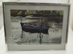 1 x Art Print Of A Boat On A Lake, Signed B.Parker 1946 - Ref: DRS159 - CL444 - NO VAT ON THE HAMMER