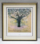1 x Framed Art Print 'The Tree' by Artist Harold Riley - One of a Special Limited Edition of 250
