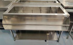 1 x Stainless Steel Backbar Ice Well Featuring Dividers, Bottle Speed Rail and Undershelf