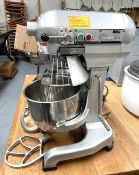 1 x Buffalo 9Ltr Heavy Duty Countertop Planetary Mixer - Model GL190 - Includes Various Mixing