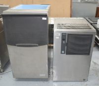 1 x Hoshizaki 240kg Cubed Ice Maker with Bin - Model: IM-240ANE - Dimensions: H198 x W56 x D84 cms