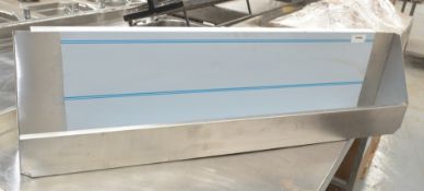 1 x Stainless Steel Backbar Bottle Speed Rail - Dimensions: H26.5 x W100.5 x D12 cms