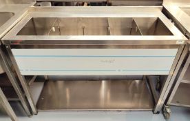 1 x Stainless Steel Backbar Ice Well Featuring Dividers and Undershelf - GastroTeknic Branded