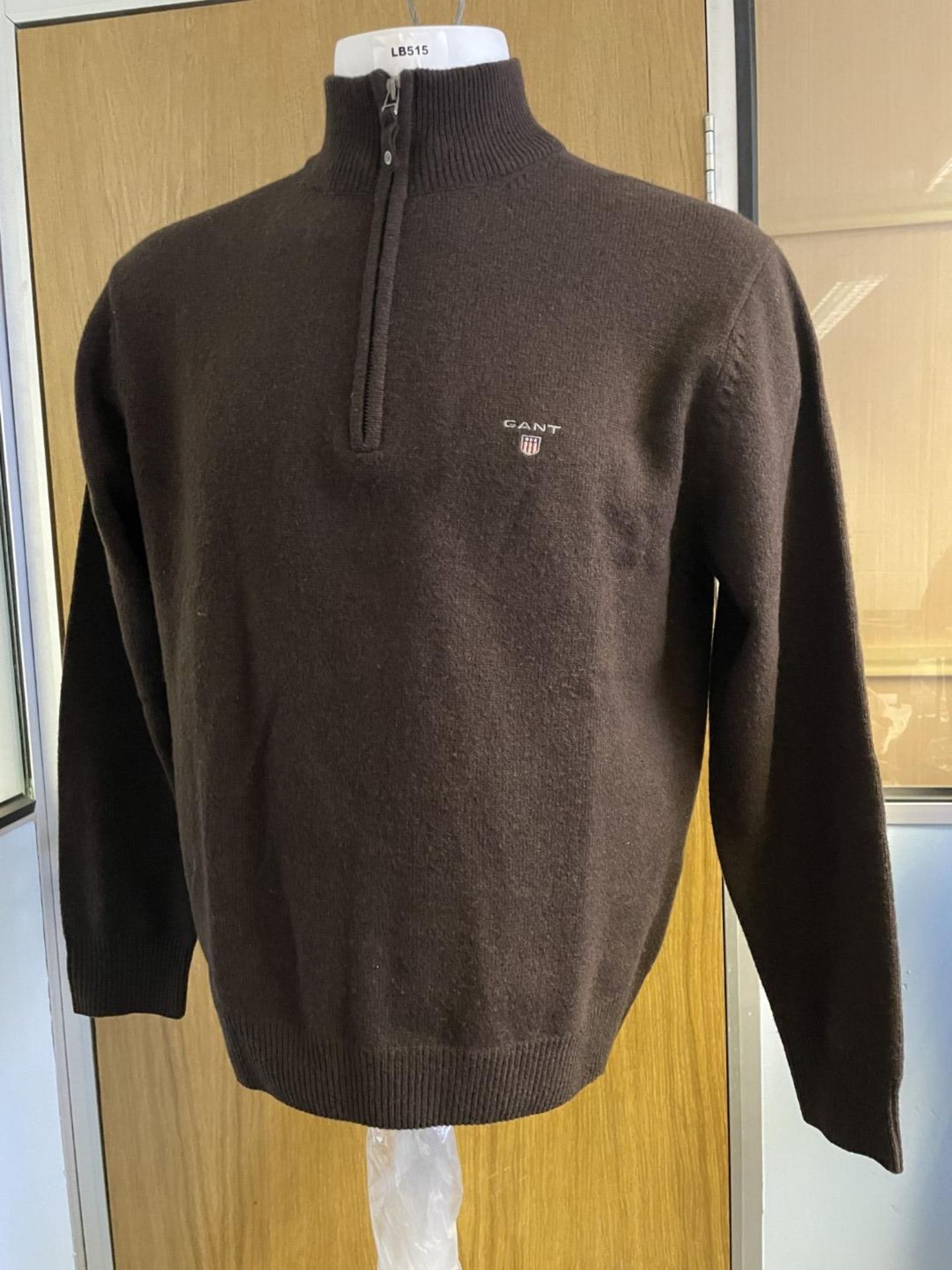 1 x GANT Men's Superfine Lambswool Half Zip Sweater - Size UK Large - Ref: LB515 - CL1020 - NO VAT