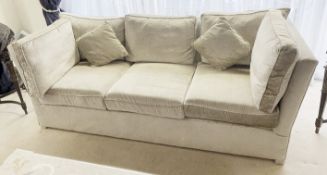 1 x Luxury 3-Seater Crocodile-embossed Velvet Upholstered Sofa - Ref: AAS147 / OCC-LNG - CL1049 - NO