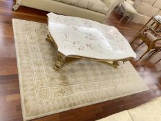 1 x Woven Rug in Cream with Diamond Motif - Dimensions (approx): 230 x 169cm - Ref: AAS104 /