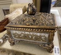 1 x Ornate French 19th Century-style Metal Trinket Box with Lid - Ref: AAS124 / LNG1 - CL1049 - NO