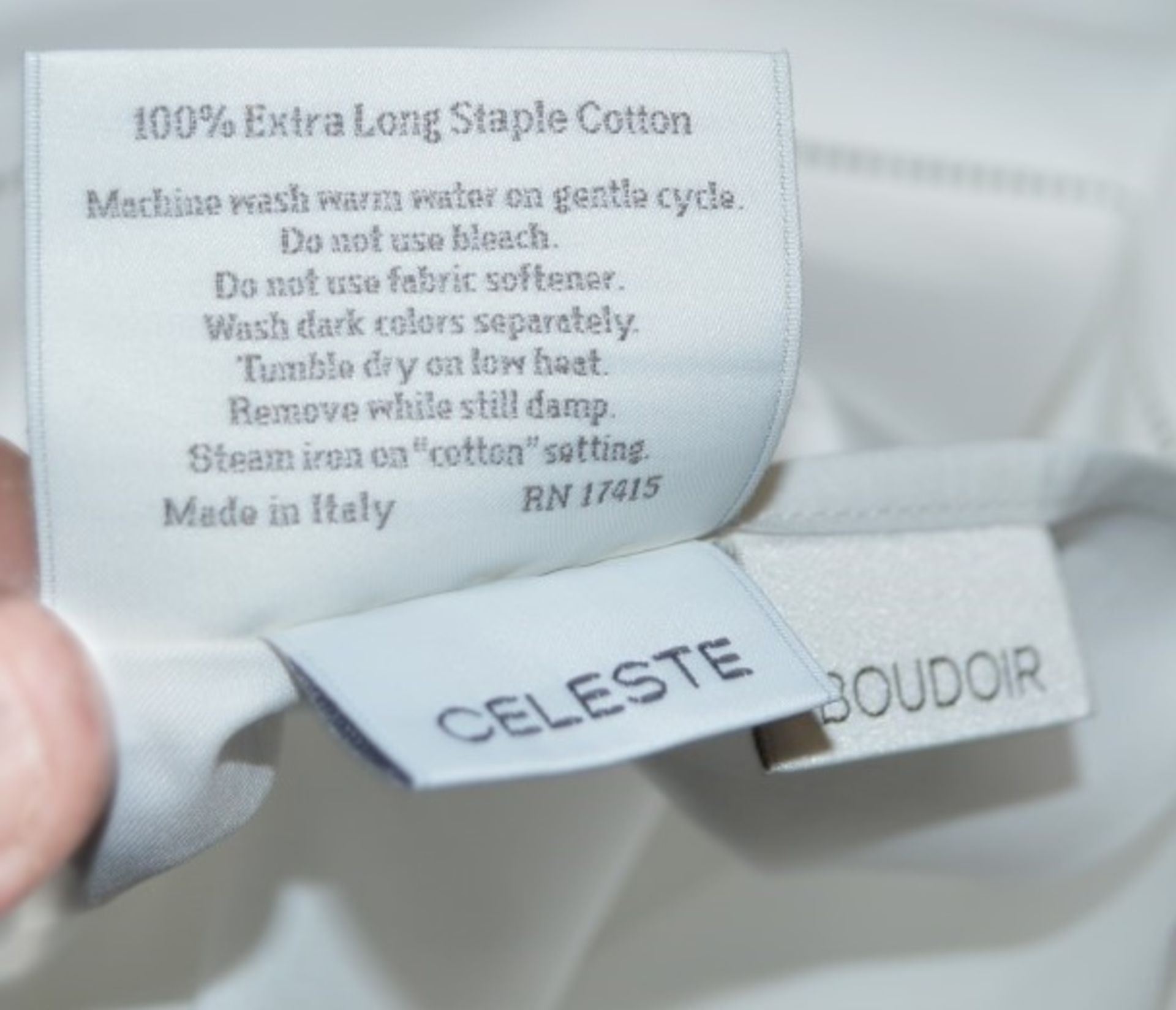 1 x SFERRA 'Celeste 3990' Luxury Italian Budoir Pillow Sham in White, 12x16" Original Price £110.00 - Image 2 of 13