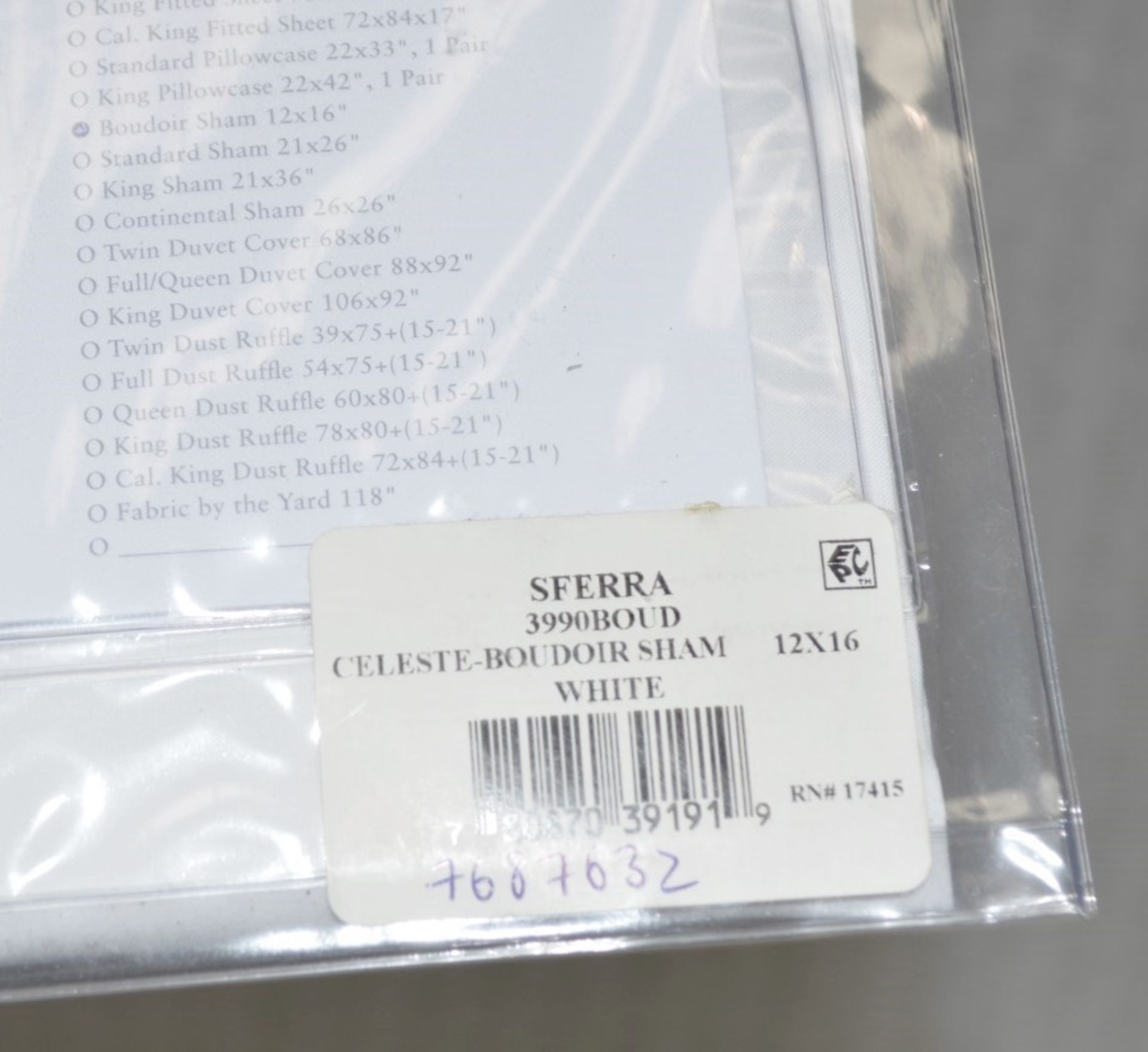 1 x SFERRA 'Celeste 3990' Luxury Italian Budoir Pillow Sham in White, 12x16" Original Price £110.00 - Image 11 of 13