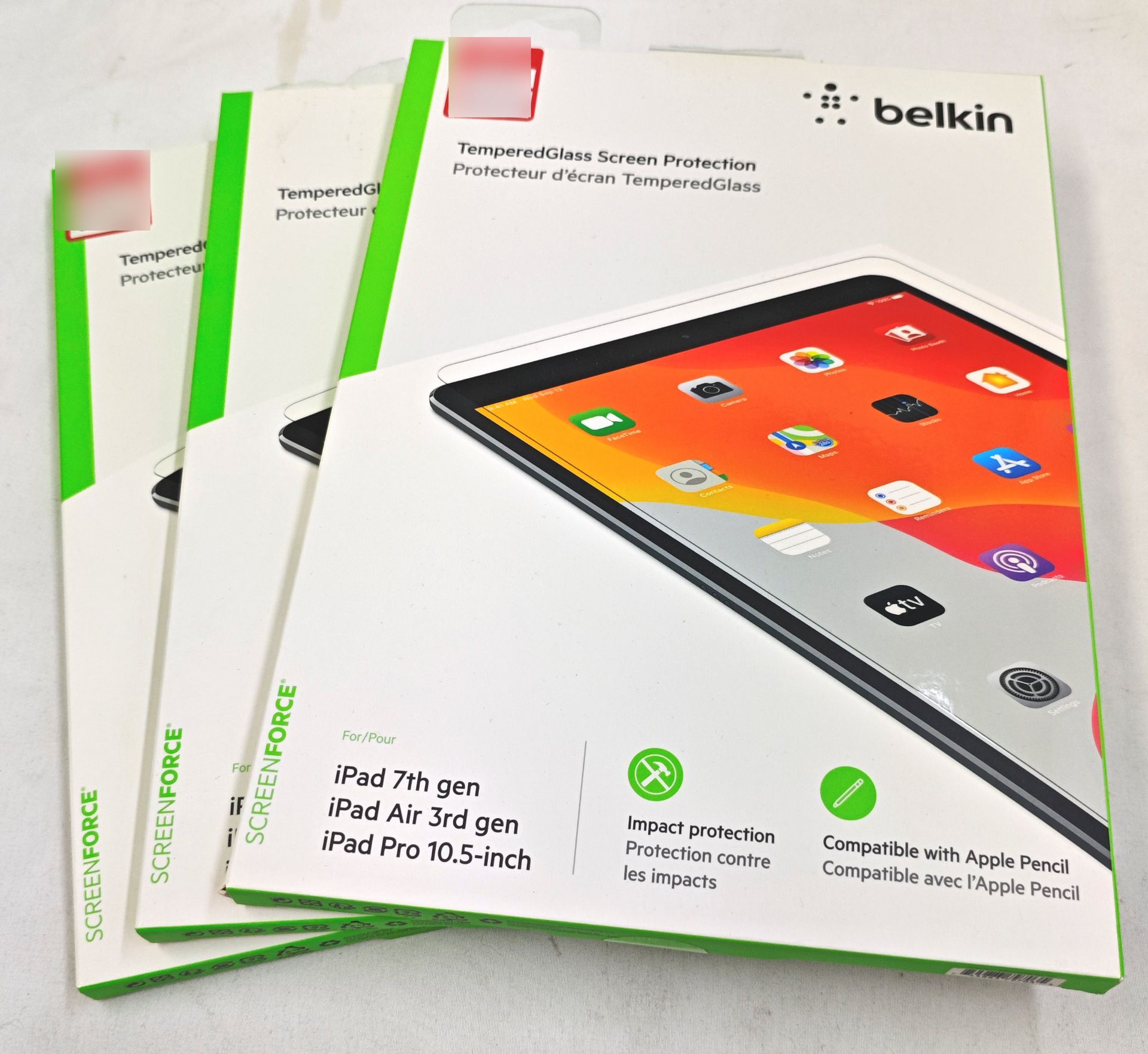 3 x BELKIN Screenforce Ipad 7th & 8th Gen, Air 3rd Gen Or Pro 10.5" Tempered Glass Screen - Image 4 of 5