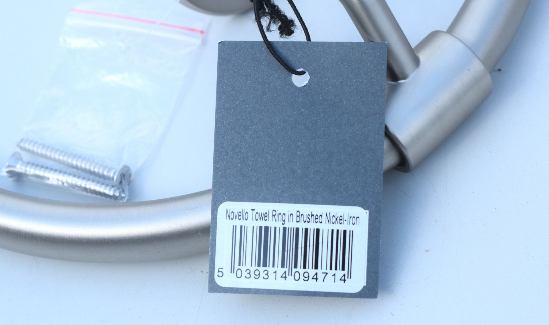 1 x Novello Towel Ring In Brushed Nickel & 1 X Westwell Soap Pump - Ref: GTC768/GTCC19 - CL1017 - - Image 6 of 11