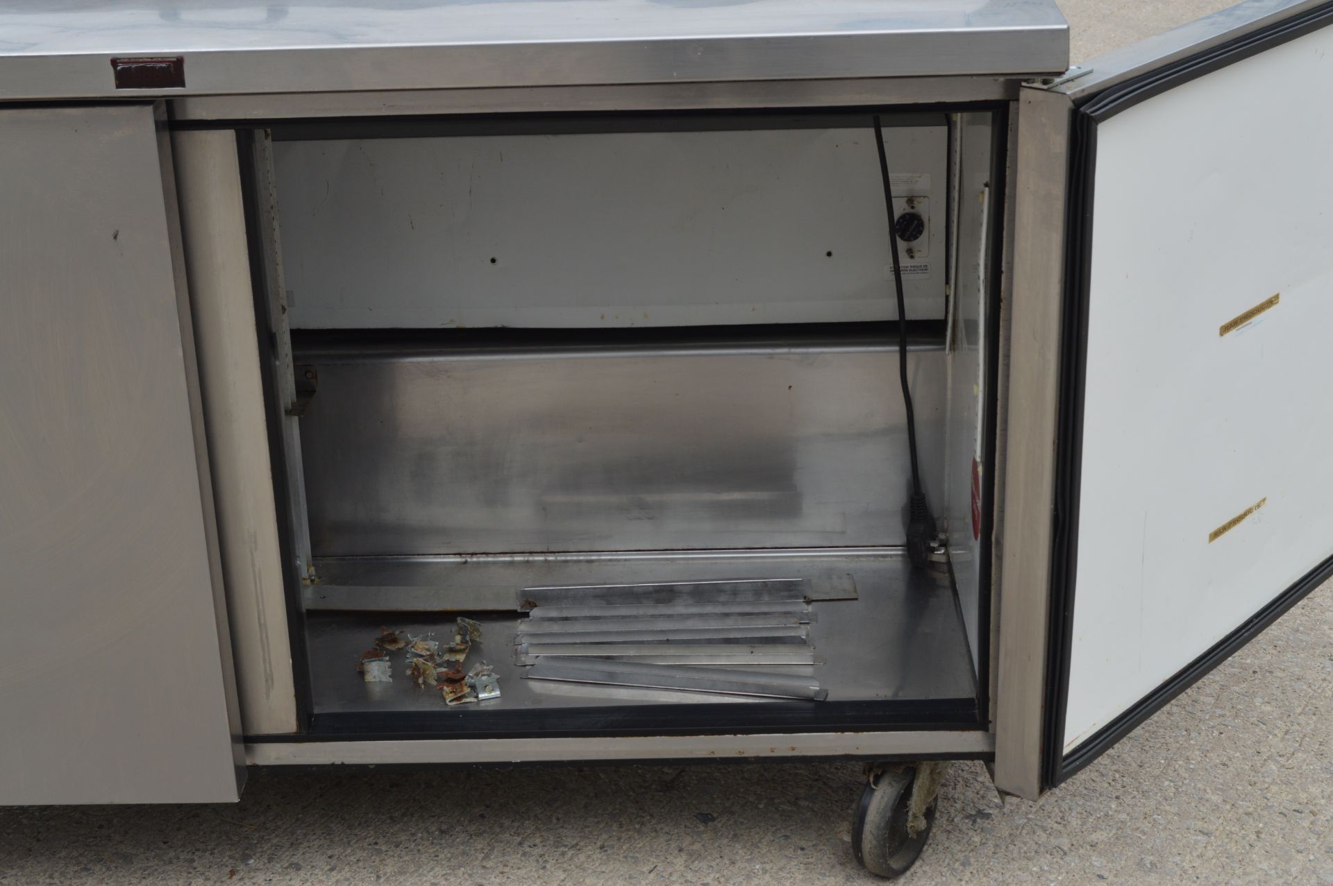 1 x True Refrigeration Two Door Prep Fridge with Pizza Topper - See Description - H112 x W158 x - Image 15 of 17