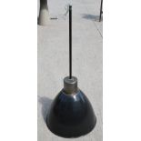 1 x Industrial Factory Suspended Ceiling Light Featuring an Enamel Finish - Dimensions: H53/120