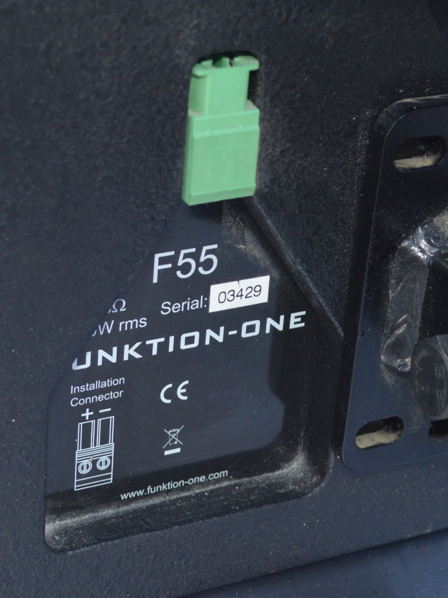 1 x Funktion-One F55 Ultra Compact 60w RMS Loudspeaker - Includes Wall Bracket - Colour: Black - Image 3 of 5