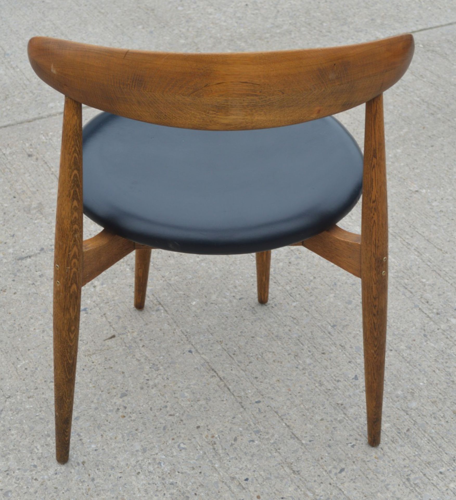 6 x Walnut Dining Chairs - Solid Wood with Black Seats - Dimensions: H74 x W49 x D45 cms - Image 2 of 12