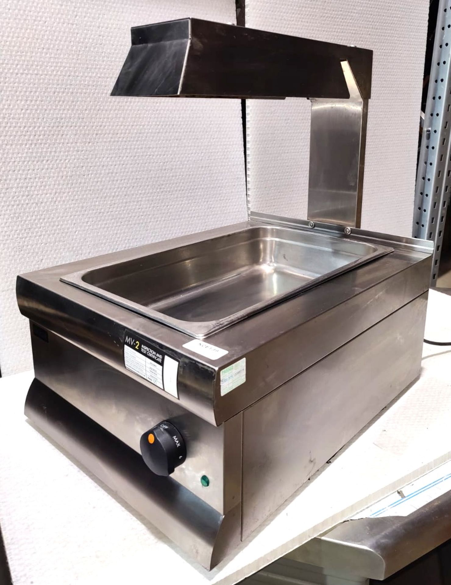 1 x Lincat Silverlink Electric Counter-top Chip Scuttle with Overhead Gantry - Model CS4/G