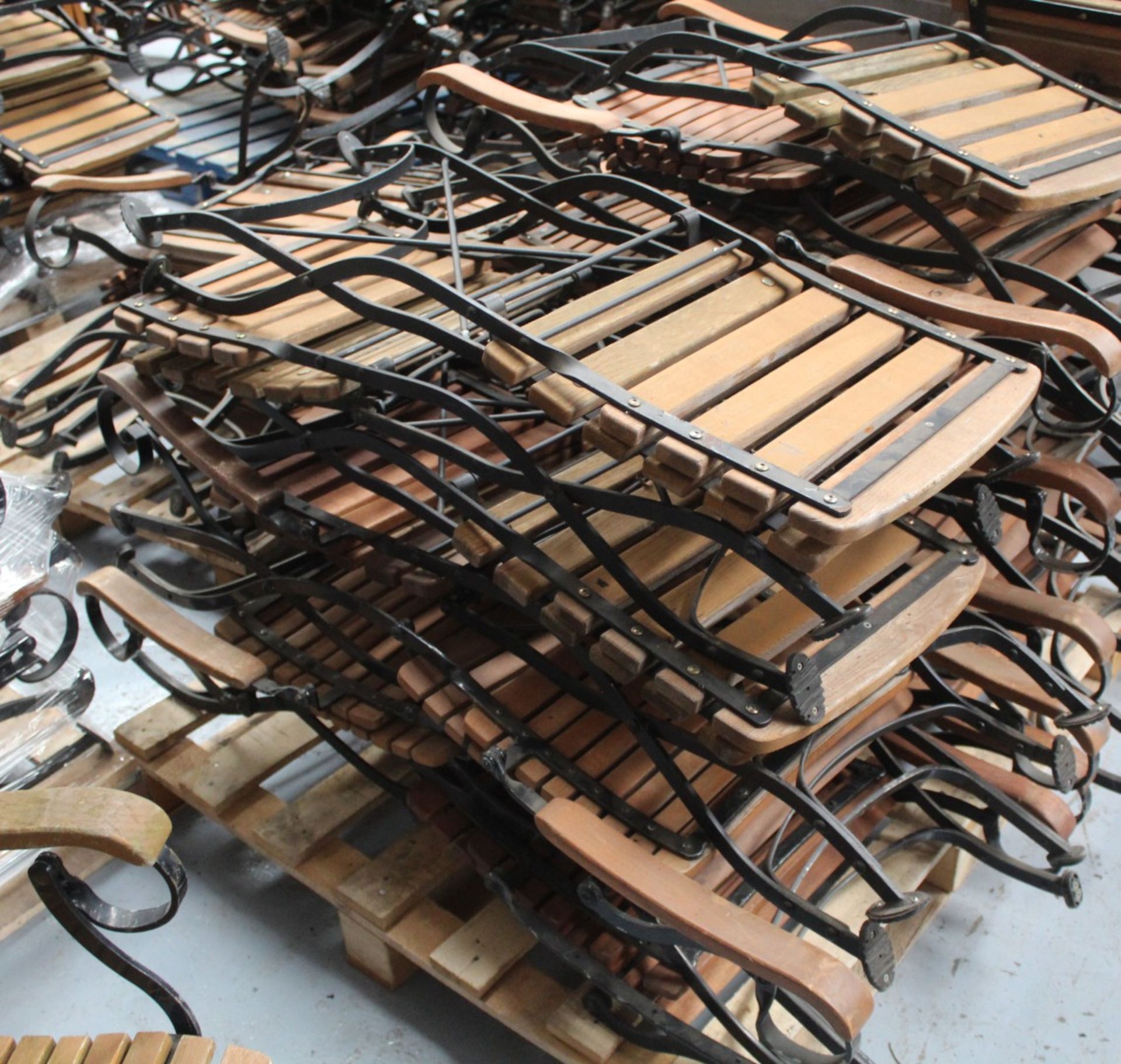 4 x Fontenay Garpa Outdoor Belle Époque Style Folding  Bistro Garden Chairs - Teak Wood with a Steel - Image 4 of 5